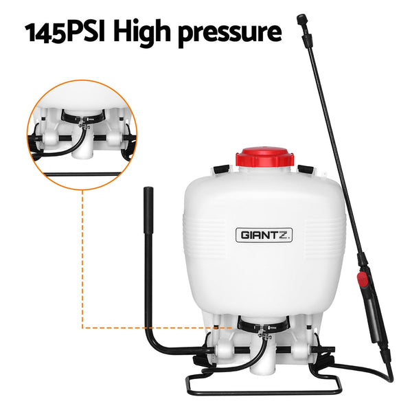 Giantz Weed Sprayer 15L Knapsack Backpack Plastic Weed Sprayers