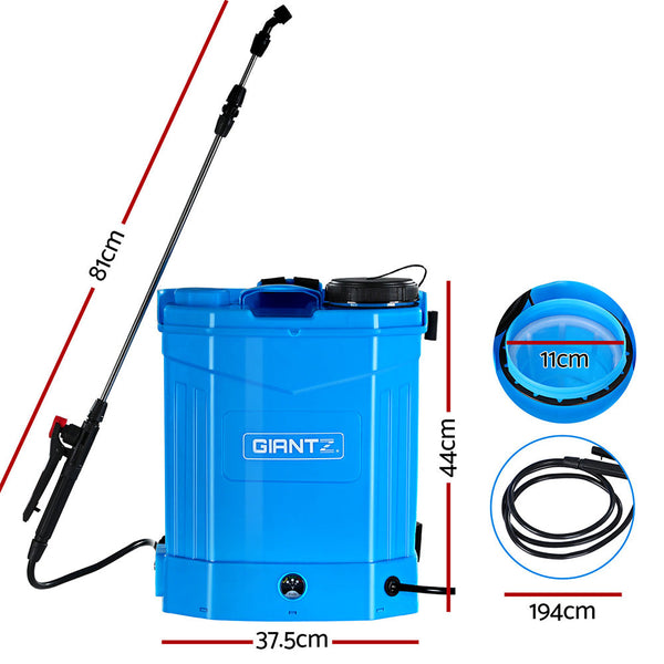 Giantz Weed Sprayer Electric 16L Knapsack Backpack Pesticide Spray Farm Garden Weed Sprayers