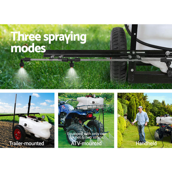 Giantz Weed Sprayer 60L Trailer 1.5M Boom Garden Weed Sprayers