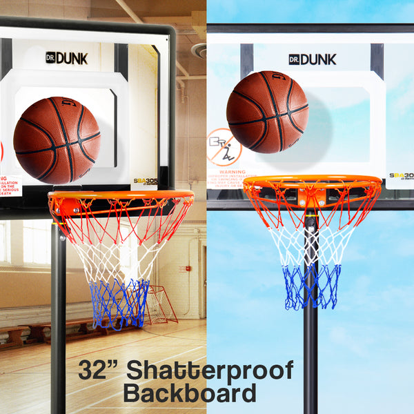 Dr. Dunk Dr.Dunk Basketball Stand System Kids Hoop Portable Height Rim Ring Basketball Backboards