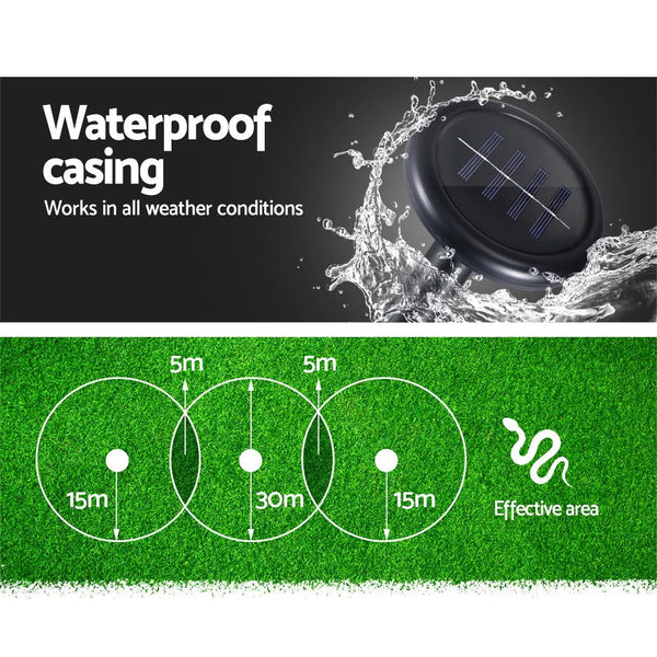 Gardeon Snake Repeller 12X Ultrasonic Solar Powered Repellents & Deterrents