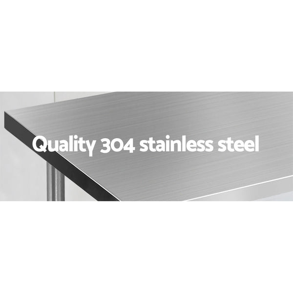 Cefito 1524X610mm Stainless Steel Kitchen Bench 304 Work Benches