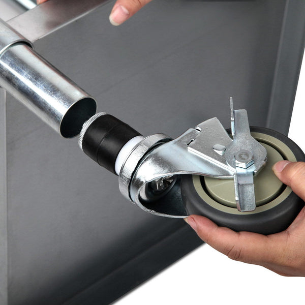 Cefito 4" Swivel Stainless Steel Kitchen Bench Set Of Castor Wheels