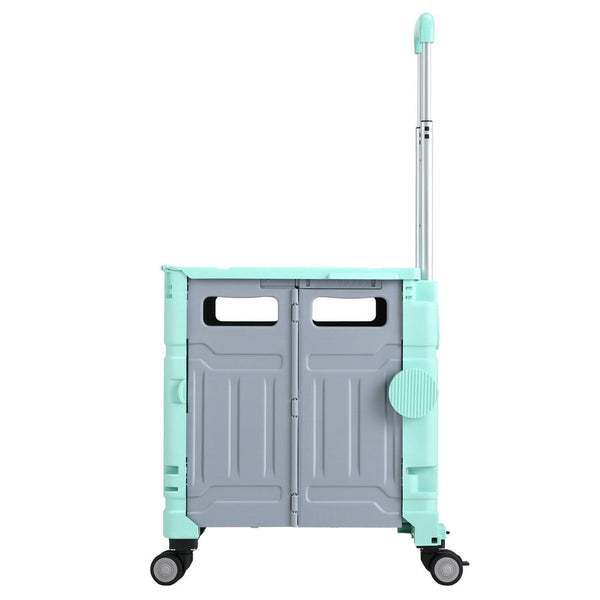 Emajin Shopping Trolley Cart 75L Foldable Green Shopping Trolleys Baskets