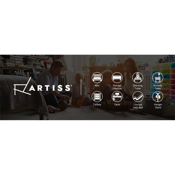 Artiss Bedside Table Vintage Thyme White Bedside Tables