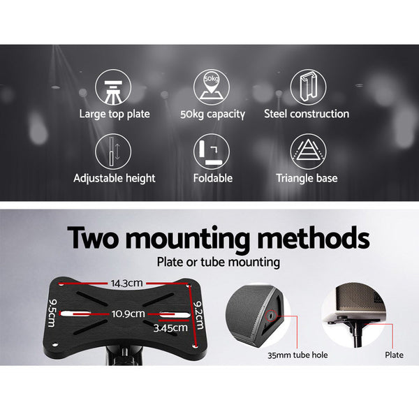 Alpha Stand 65 120Cm Height Surround Sound Studio Home 2Pcs Speaker Mounts & Stands