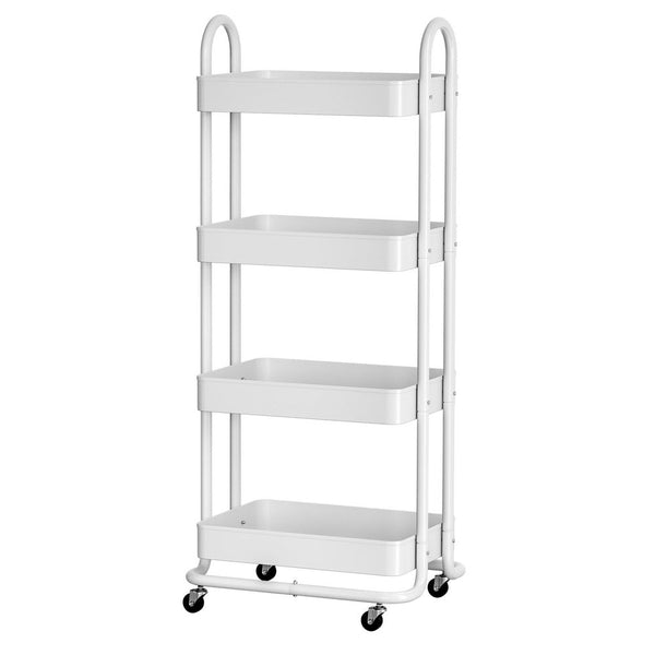 Kitchen Carts Artiss Storage Trolley Kitchen Cart 4 Tiers White