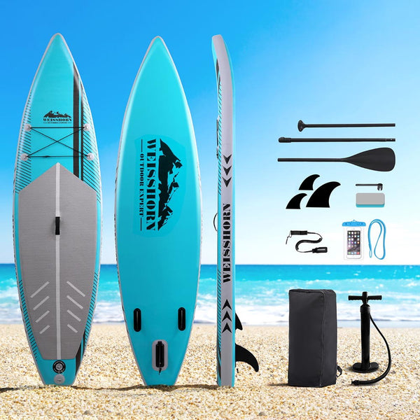 Weisshorn Stand Up Paddle Board 10.5Ft Inflatable Sup Surfboard Paddleboard Kayak Green Surfboards