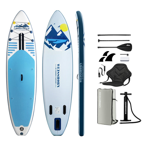 Weisshorn Stand Up Paddle Board 10.6Ft Inflatable Sup Surfboard Paddleboard Kayak Blue Surfboards