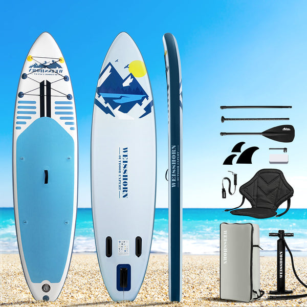 Weisshorn Stand Up Paddle Board 10.6Ft Inflatable Sup Surfboard Paddleboard Kayak Blue Surfboards