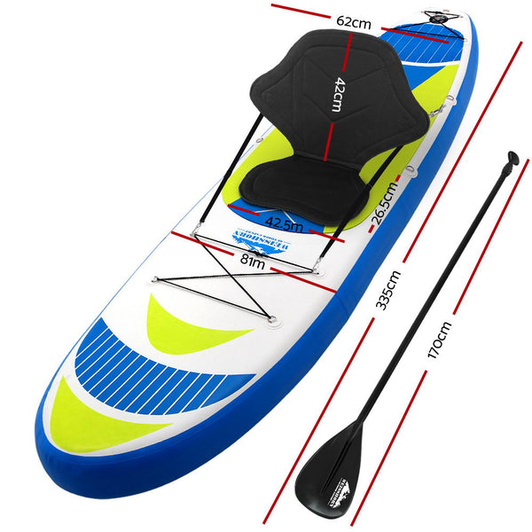 Weisshorn Stand Up Paddle Board 11Ft Inflatable Sup Surfboard Paddleboard Kayak Yellow Surfboards