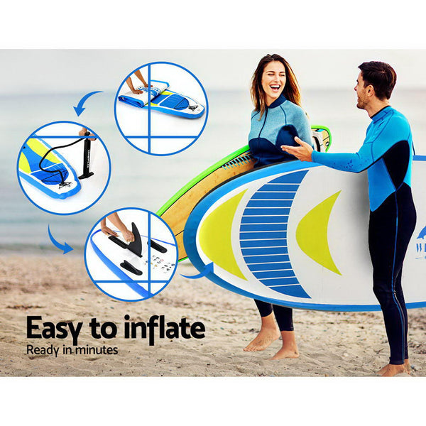 Weisshorn Stand Up Paddle Board 11Ft Inflatable Sup Surfboard Paddleboard Kayak Yellow Surfboards