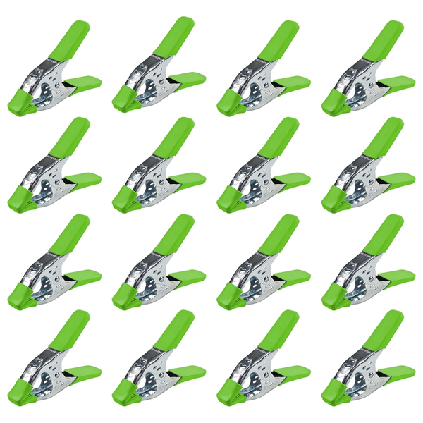 Swanlake 16 Pack Inch Strong Spring Clamps Set Large Super Heavy Duty Metal Anti Slip Grip Handle 2.5 Jaw Opening Clamps & Vices
