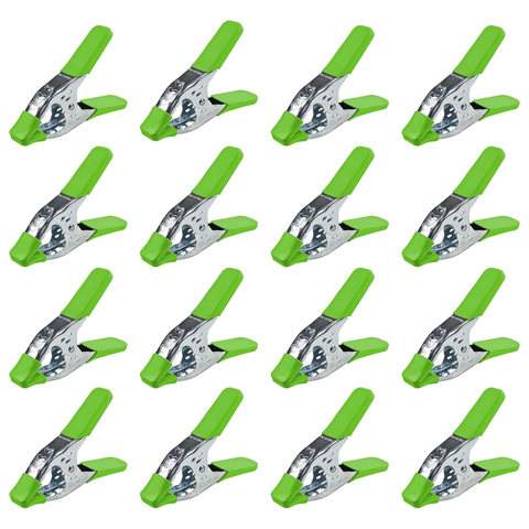 Swanlake 16 Pack Inch Strong Spring Clamps Set Large Super Heavy Duty Metal Anti Slip Grip Handle 2.5 Jaw Opening Clamps & Vices