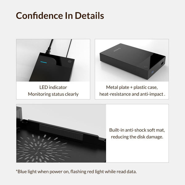 Three Point Five Inch Hard Drive Enclosure For Computers And Tablets Drive Enclosures & Docks