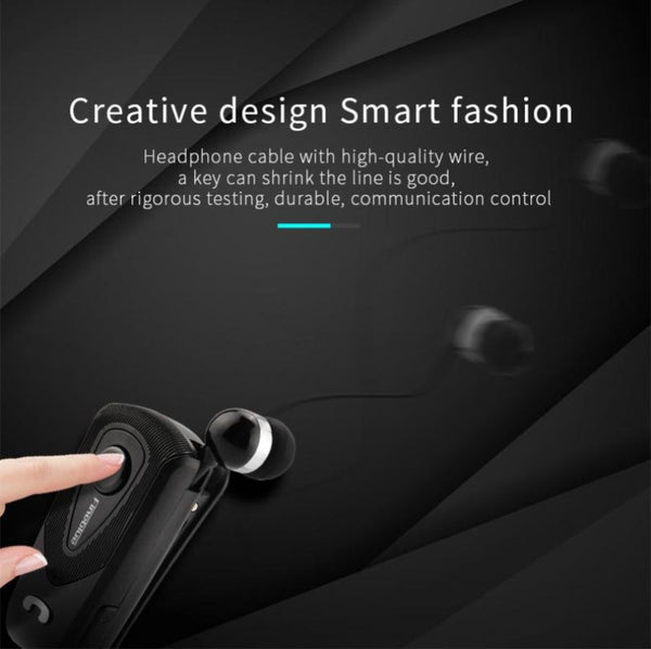Retractable Bluetooth Headset With Caller Reminder And Anti Theft Vibration Headsets