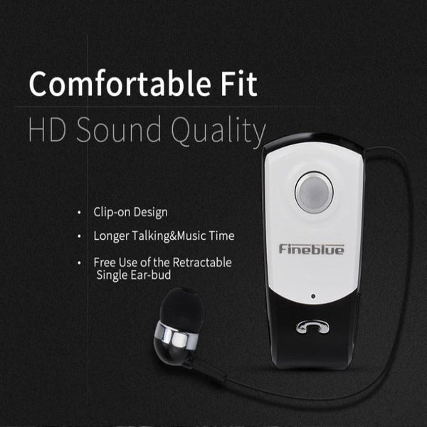 Retractable Bluetooth Headset With Caller Vibration Reminder Headsets & Earpieces