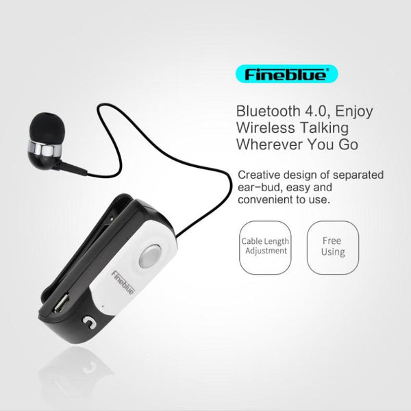Retractable Bluetooth Headset With Caller Vibration Reminder Headsets & Earpieces
