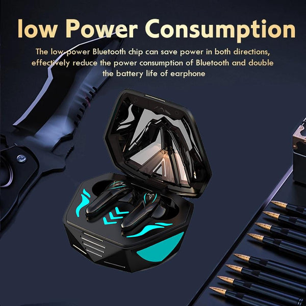 Waterproof Wireless 9D Stereo With Led Charging Box For Portable Audio Headphones