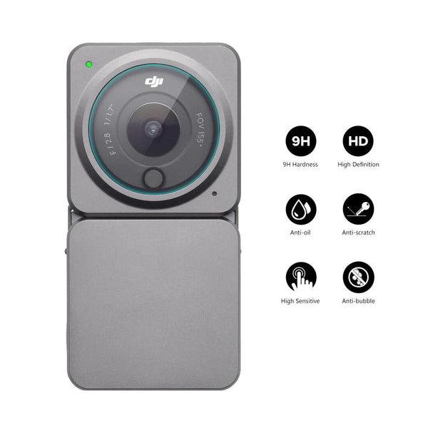 9H Tempered Glass Screen Film For Dji Action 2 Power Combo With 0.2 Millimetre Thickness Camera Screen Protectors