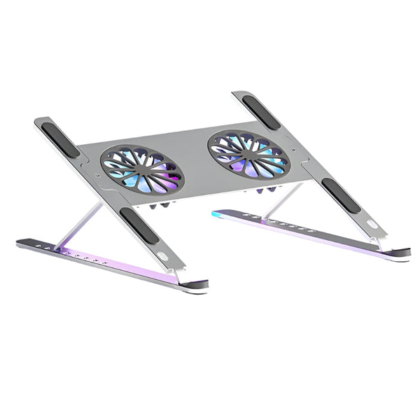 Laptop Stand With Cooling Fans Included For Improved Airflow Monitor Mounts & Stands