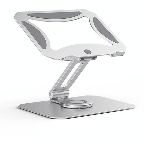 360 Degree Rotating Aluminium Laptop Stand For Heat Dissipation And Stability Stands Holders & Car Mounts