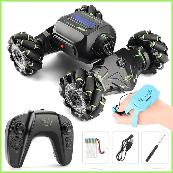 Twist Stunt Car With 2.4G Remote Control In Orange And Green Remote Controlled Toys