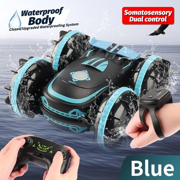 Amphibious Vehicle With Dual 2.4G Remote Control For Land And Water Use Rc Model Vehicles