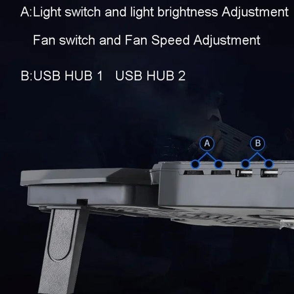 Gaming Laptop Stand With Four Cooling Fans For Enhanced Stability Other Computer Fans & Cooling