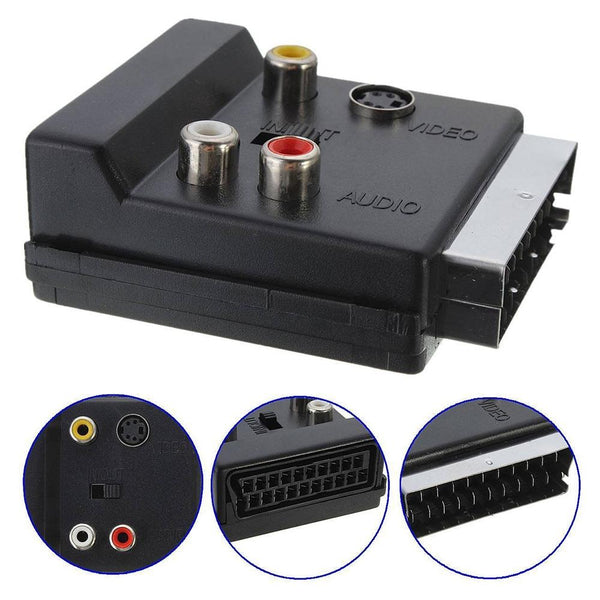 Scart Male To Female Video Rca Adapter Audio Converter For Signal Transfer Cables & Adapters