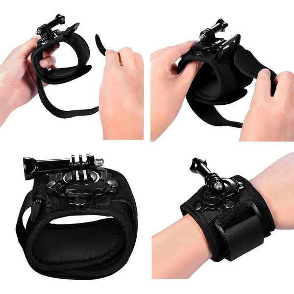 360 Degree Rotation Hand Camera Wrist Strap Mount For Action Photography Straps & Hand Grips
