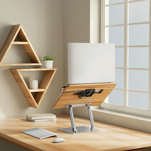 Folding Laptop Stand With Cooling Fan And Tablet Holder Monitor Mounts & Stands