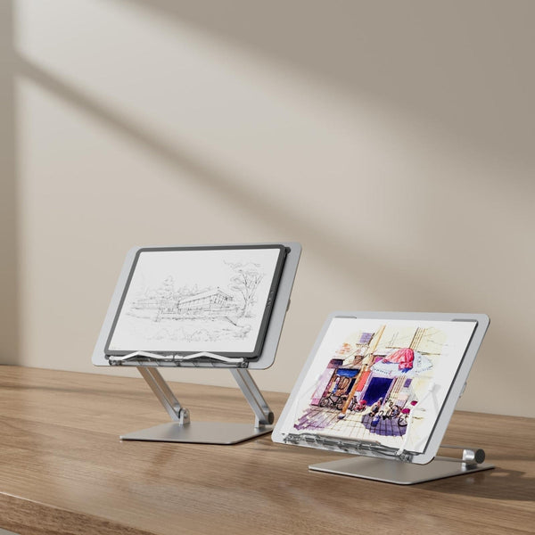 Folding Laptop Stand With Heat Dissipation And Book Clips Monitor Mounts & Stands