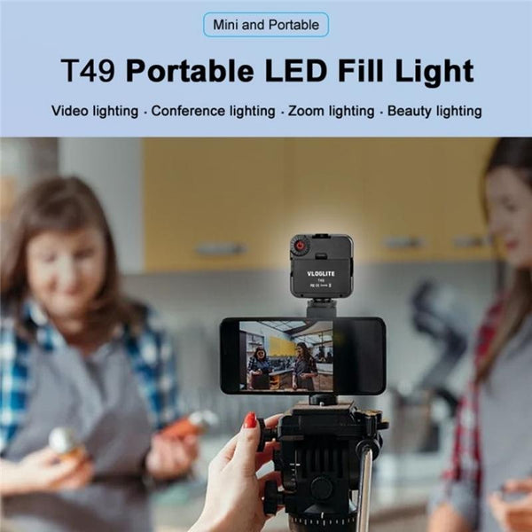 T49 Led Video Light 5600K Mini Fill Lamp For Photography And Streaming Selfie Lights