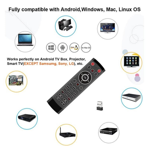 Smart Remote Control For Android Television With Microphone Air Mouse Function Remote Controls