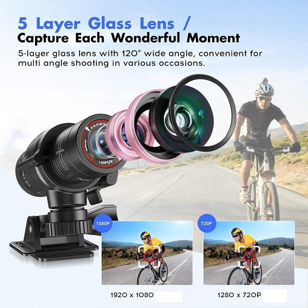 Hd Action Camera For Outdoor Activities With Helmet Mount And Wide Angle Lens Other Camera & Photo Accs
