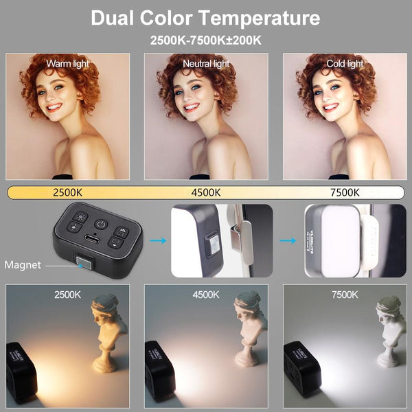 Mini Handheld Stabiliser With Magnetic Beauty Fill Light For Dji And Feiyu Scorp Stabilizers