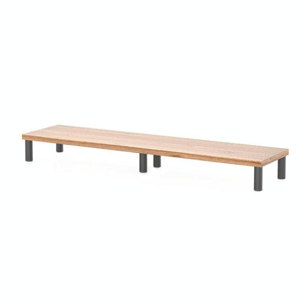 Aluminium Alloy Desktop Monitor Stand With Wooden Plate For Computer Screens Monitor Mounts & Stands