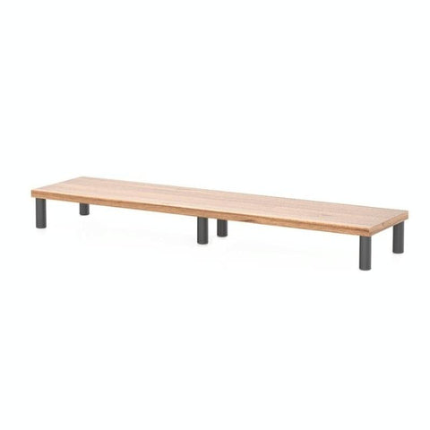 Aluminium Alloy Desktop Monitor Stand With Wooden Plate For Computer Screens Monitor Mounts & Stands