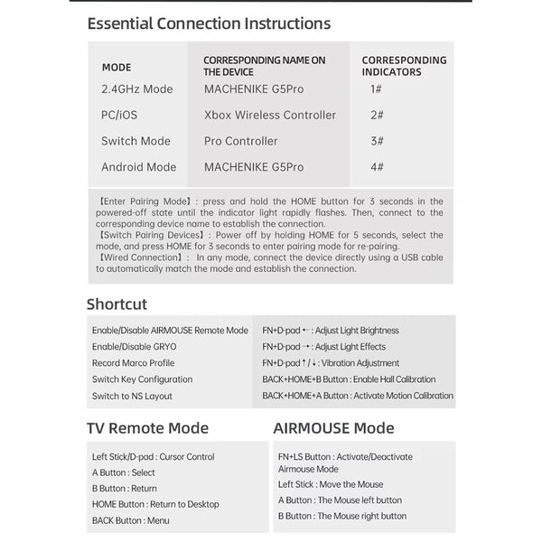 Gamepad Wireless Gaming Controller Machenike G5 Pro Elite Hall Trigger Joystick Mecha Tactile Buttons For Switch Pc Android Ios Other Video Game Acces