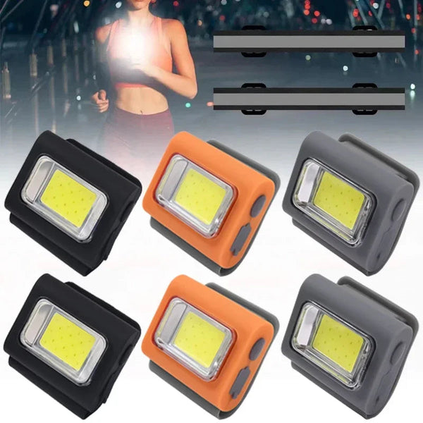 Led Safety Lights Running Clip On Collar Usb Rechargeable Hands Free For Camping Cycling Night Flashlights