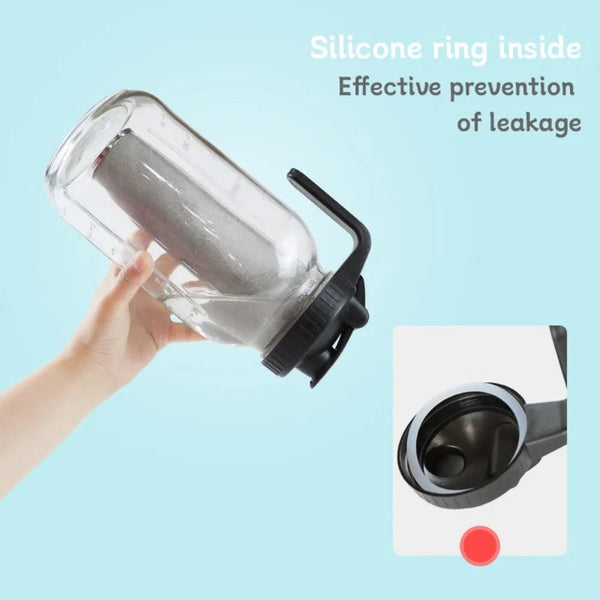 New Reusable Mason Jar Lids For Wide Mouth Plastic Seal Bottle Cover Leak Proof 86Mm Spout With Handle Home Kitchen Tool Canisters & Jars