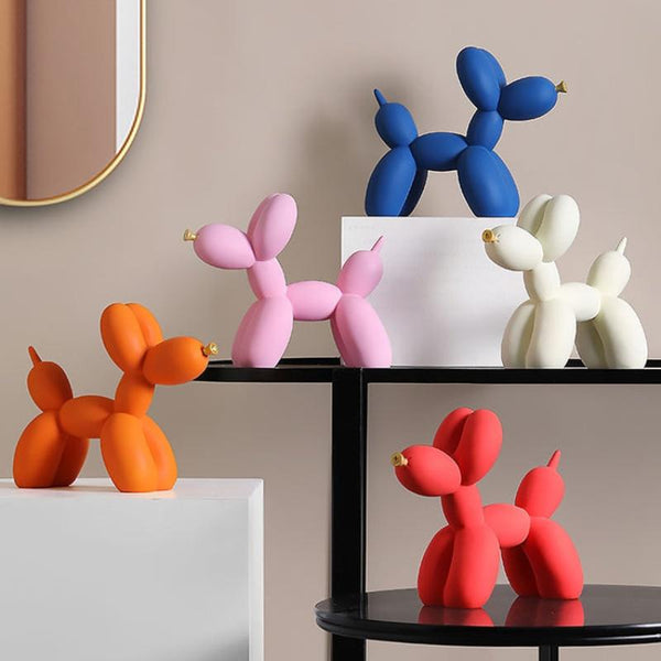 Home Figurine Nordic Balloon Dog White Resin For Living Room Decoration Accessories Sculptures & Figurines