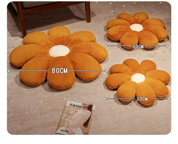 Plush Pillow Green Flower Shape Stuffed Soft Seat Cushion Decor 50Cm Cushions & Decorative Pillows