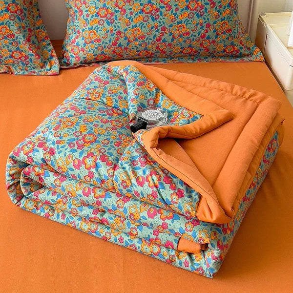 Summer Air Conditioning Thin Quilt Machine Washable Soft Breathable Blanket Blankets