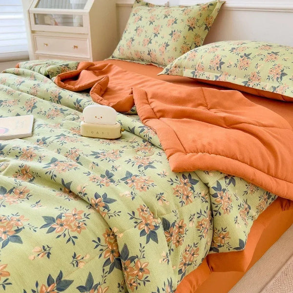 Summer Air Conditioning Thin Quilt Machine Washable Soft Breathable Blanket Blankets