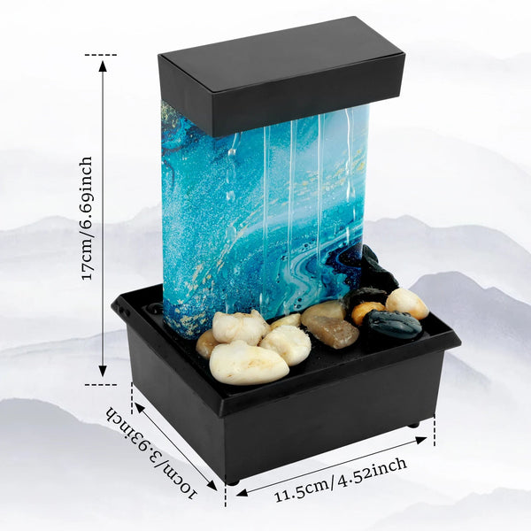 Tabletop Fountain Decor Water Landscape Ornament Attract Wealth Relax Zen Meditation Sculptures & Figurines