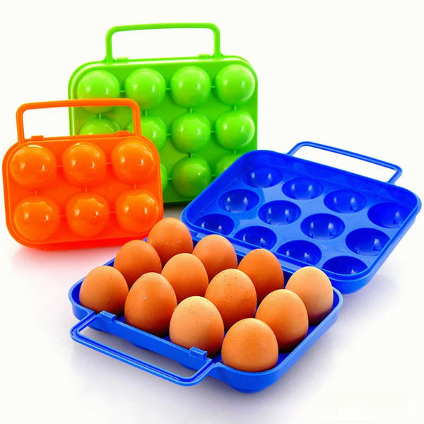 2/4/6/12 Grid Egg Storage Box Portable Holder Container For Outdoor Camping Picnic Eggs Case Kitchen Organizer Food Storage Containers