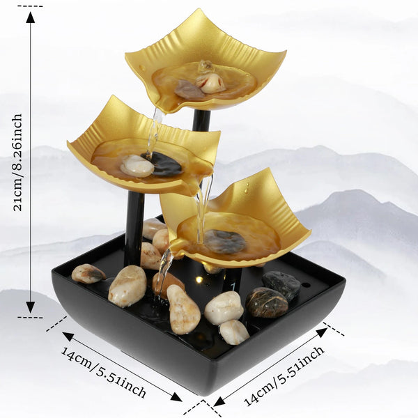 Tabletop Fountain Decor Water Landscape Ornament Attract Wealth Relax Zen Meditation Sculptures & Figurines