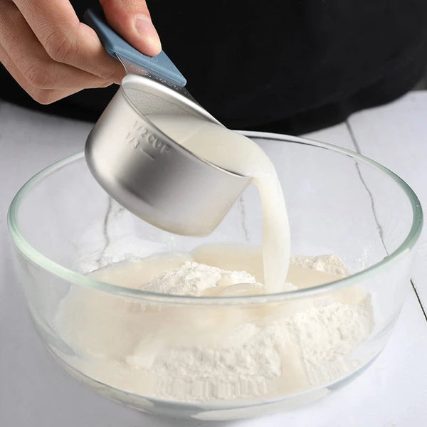 Magnetic Measuring Cups Set Heavy Duty Metal For Dry And Liquid Ingredients (Multicolor) Measuring Cups Jugs & Spoons